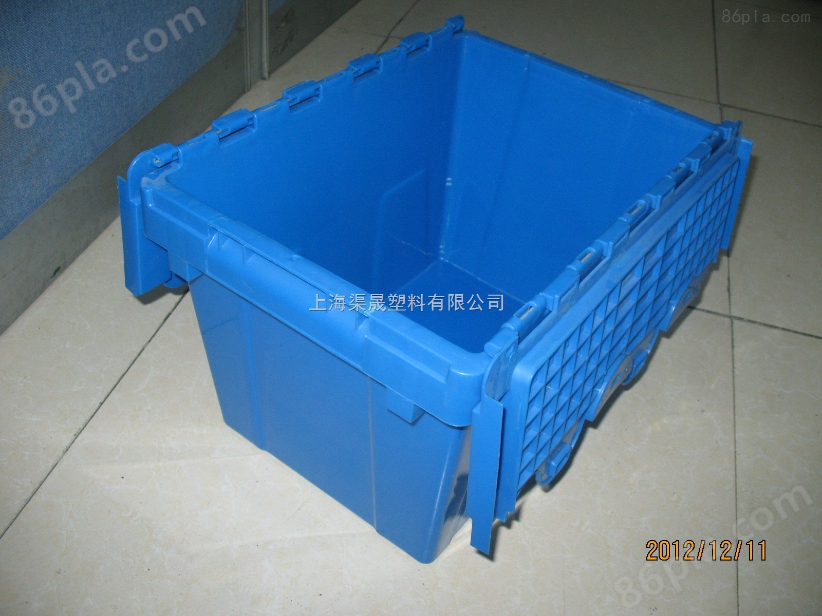 供应标准防尘洗箱 带盖斜插箱 上海塑料周转箱
