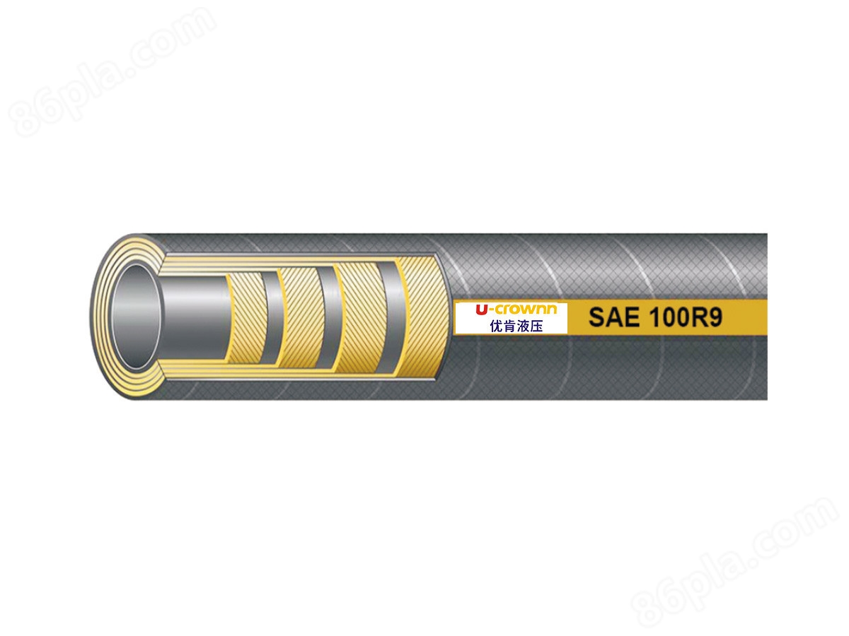 SAE 100R9 钢丝缠绕液压橡胶软管